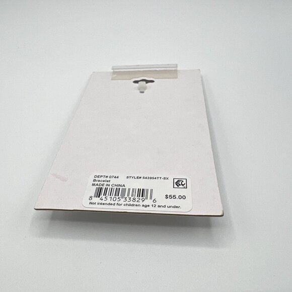 Unwritten Pave Initial S Disc Bangle Bracelet in Silver MSRP $55 NWT - Picture 4 of 4